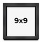 Square Shadow Box 3/4" Depth Grey Picture Frame - UV Acrylic, Backing, Hanging Hardware